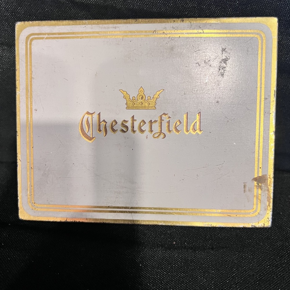 VINTAGE CHESTERFIELD-Tin Cigarette Case Factory #25